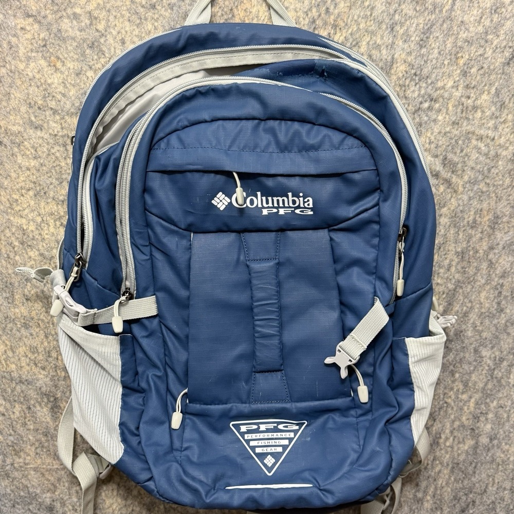 Columbia Triad Daypack PFG Backpack Night Tide Blue Gray Laptop Fishing Bag